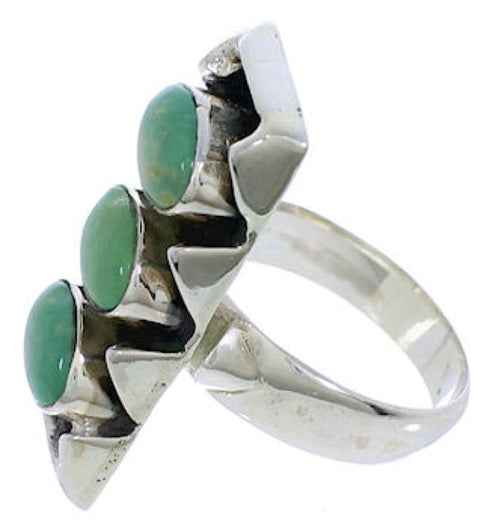 Turquoise Authentic Sterling Silver Southwestern Ring Size 6 UX33285